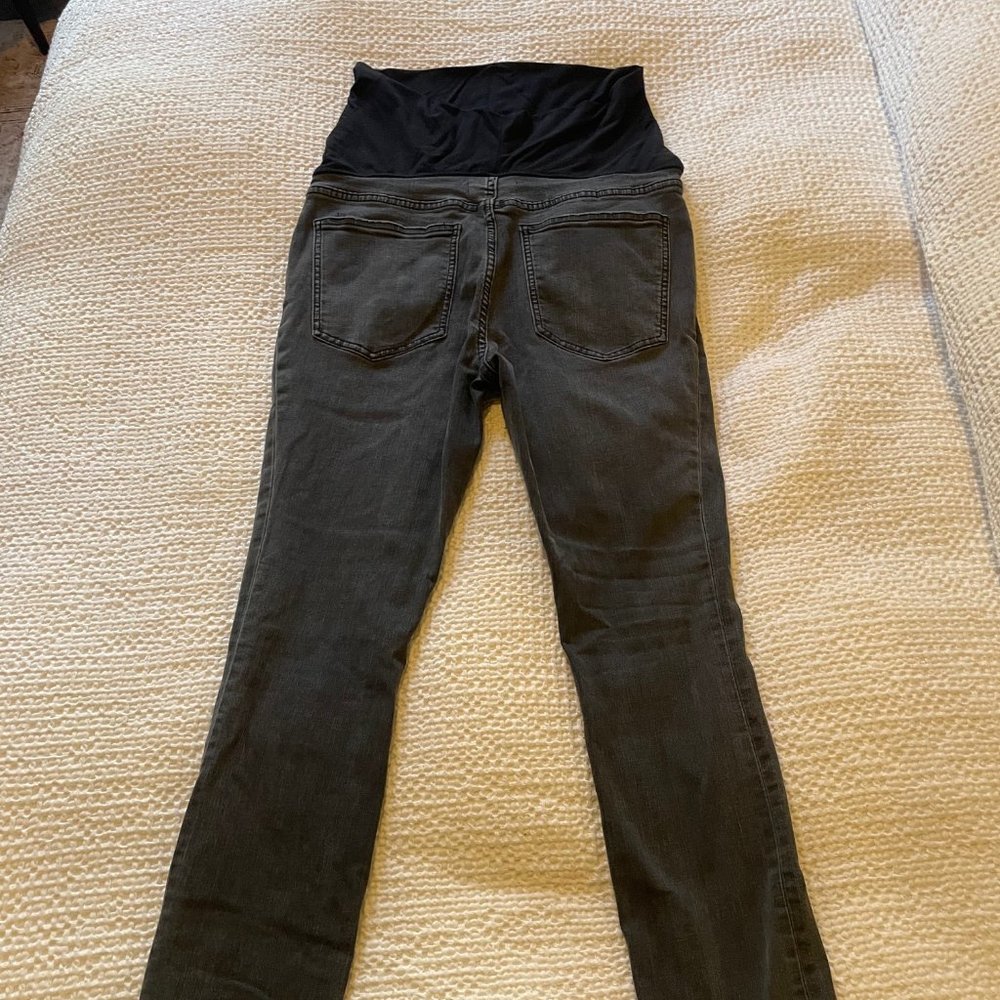 Hatch Over the Bump Slim Maternity Jean in Gray - Size 30